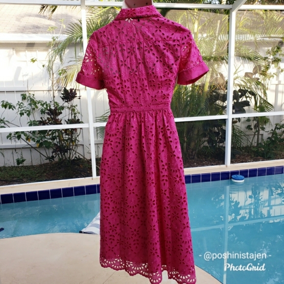 NWT J. Crew Short Sleeve A-line Eyelet Dress - Picture 12 of 14